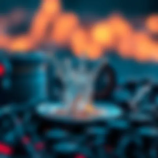 Visual representation of hard fork in blockchain technology