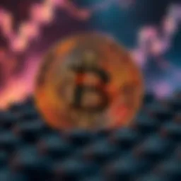An abstract representation of digital currency concepts