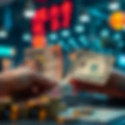 Currency exchange interaction showcasing yuan and dollar